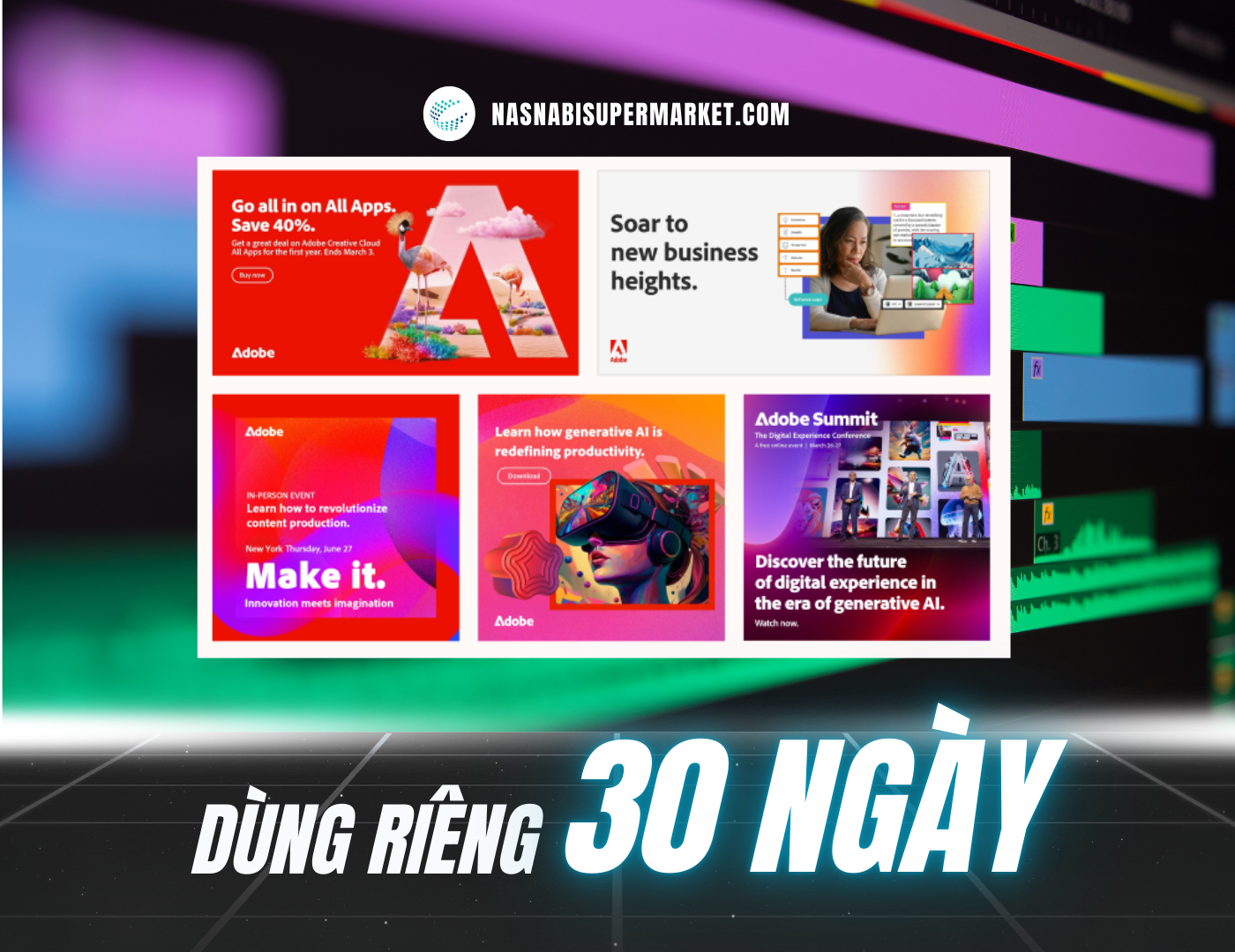 Adobe Creative Cloud 1 tháng – minh họa